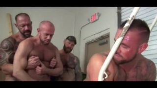 Muscular bears get their asses pounded following intense blowjobs