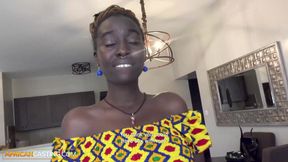 Big Tits &amp; Ass Dark Skin Ebony Rides Big White Cock POV Reverse Cowgirl