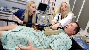 Horny Patient Bangs Busty Nurse & Sexy Doctor, Getting Fucked Hard