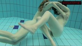 Nastya and Libuse sexy fun underwater