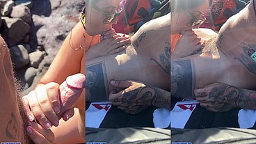 Mamada en la Playa Nudista - sexo Publico