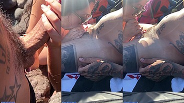 Mamada en la Playa Nudista - sexo Publico