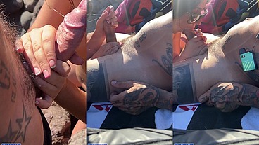 Mamada en la Playa Nudista - sexo Publico