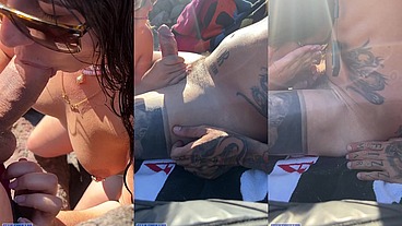 Mamada en la Playa Nudista - sexo Publico