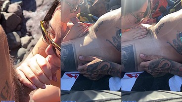 Mamada en la Playa Nudista - sexo Publico