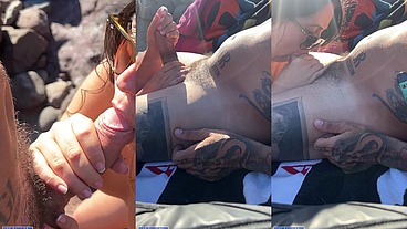 Mamada en la Playa Nudista - sexo Publico