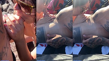 Mamada en la Playa Nudista - sexo Publico