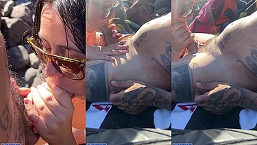 Mamada en la Playa Nudista - sexo Publico