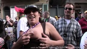 Beach Babes Bouncing Bo-Tits at Mardi Gras Massacre