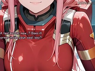 Zero Two wants to solve bad connectivity issue with a hot sex (JOI)