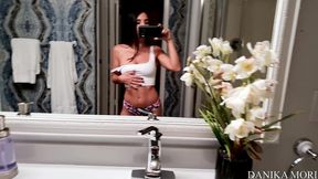 hot anal masturbation and squirt before the shower - danika mori