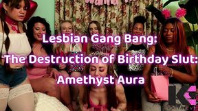 lesbian gang bang: the destruction of birthday slut amethyst aura