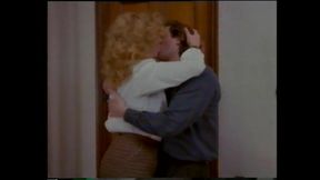 Sexy MILF in Lingerie with Hairy Pussy Fucked and Creampied in Mouth by Two Huge Vintage Cocks