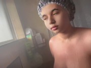 Taking a shower