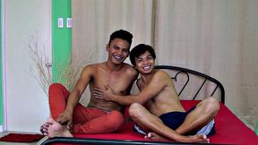 We welcome a new hot twink Mikal Rivera to our pool of Asian tickle boys. Our resident tickler has cute sexy Pinoy twink Mikal spreadeagled on the bed for his first male tickling experience.