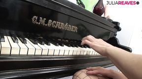 Horny babe gets fucked by a long cock while sucking another