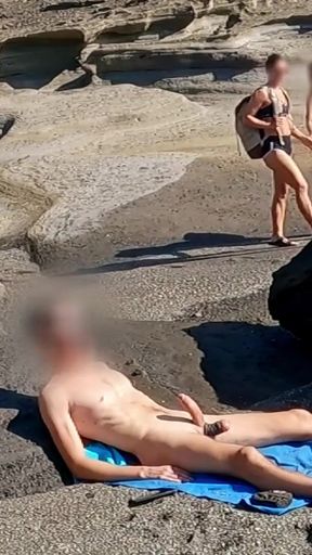 BEACH DICKFLASH FOR TWO GIRLS:my friend Fede goes to the beach with a friend of hers and arranges a spicy encounter&hellip;   Clip 1