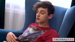 TwinkeyBoy: Super cute teen boy Tony jerking off and assplay