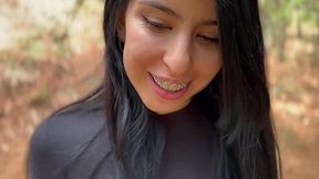 Latina Seduces Stranger in the Woods and Takes Him Inside