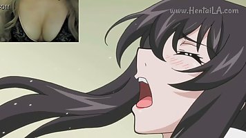Busty, Hentai brunette, Amanee Melinamx is moaning while having hardcore sex with her new boyfriend