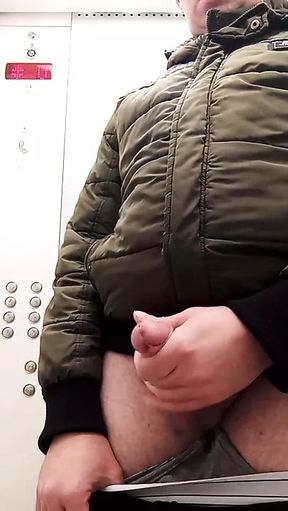 First time wank in elevator