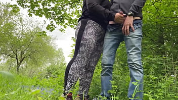 MILF takes big cock in public, covered in cum