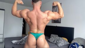 Big Muscles in Tiny Posing Trunks