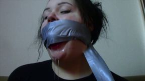 Ballgagged and Taped Tight! Starring: Layla Moore, 2015 Remaster, HD 1080p, WMV*