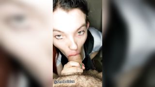 Femboidan inhales a succulent manstick with jizz shot