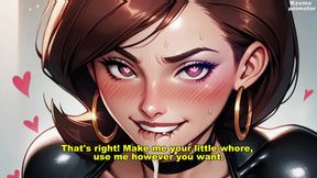 Elastic Woman Guiding Her Handjob And Asking For Cock In Her Pussy - HentaiJOI HandJob