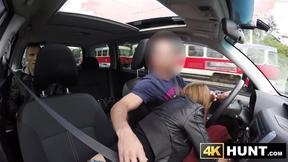 ”Slutty teen blows while driving before riding outdoors”