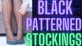 (94) BLACK PATTERNED STOCKINGS