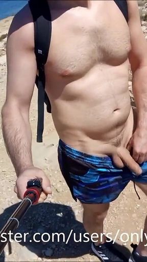 Walking on the Beach. Take off Clothes