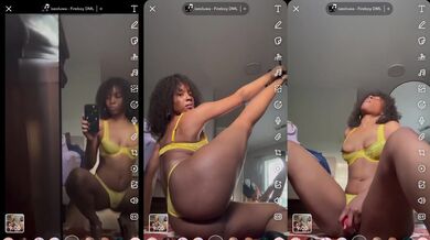 Horny stepmom stripper job Snapchat split on dick vibing with rose toy caught masturbating