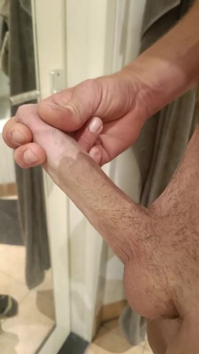 After waking up, I couldn't help but have to empty my balls
