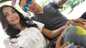 Thai street hooker picked up in a Tuk Tuk for sex on camera