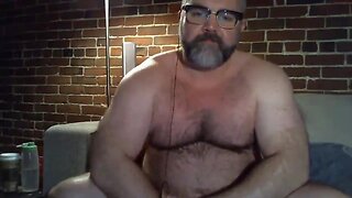 Nice stocky grandpa goes up on cam