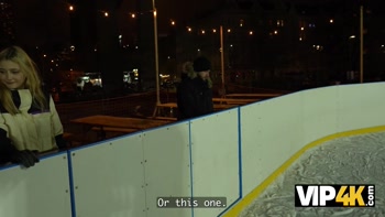 VIP4K. Funky Town got caught at a public skating rink and got fucked
