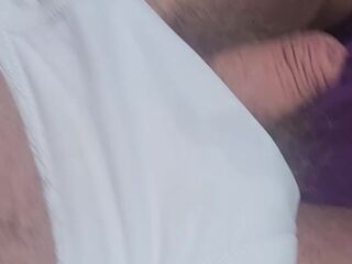 Pissing in the plastic pot