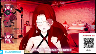 Anime Vtuber DeadlyDesiree Cums Hard While Chat Plays With Her Toy