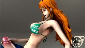 Nami Futanari Dragon Ball in One Piece Anime Sex Fantasy 3D SFM