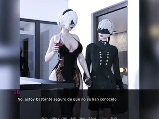 2b tiene sexo con otro hombre porque 9S no la satisface