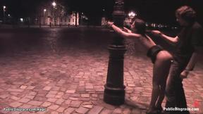 ”Babe hogtied & ravaged in public”