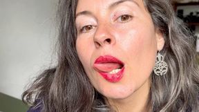 licking you with her wet tongue avi