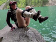 Turquoise Lake With Golden Waterfalls Nerdy Faery Outdoor Adventures