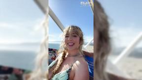 ”Big Breasted Lena Paul's Beachside Seduction”