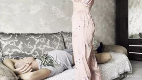 stepbrother doesn&#039;t wake up in the morning? Stepsister will help with the best blowjob and hot sex
