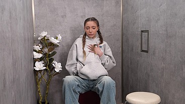 Shy Brunette Tries Glory Hole For The First Time And Loves It