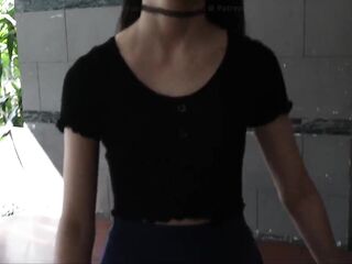 Mall Walkway - Ebony Crop Top & Blue Skater Petticoat - Moriya Exhibit