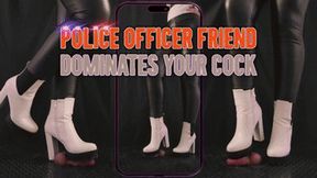 Police Officer Friend Dominates Your Cock in White Boots (Vertical Version) - Tamystarly - Cock Balls Crush Trample, CBT, Bootjob, Trampling, Shoejob, Stomping